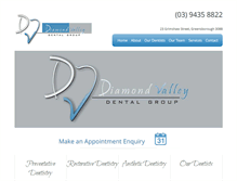 Tablet Screenshot of diamondvalleydental.com.au